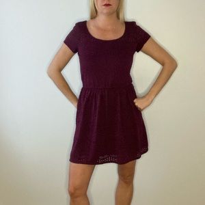 Cute Eyelet Dress size M DarkPurple